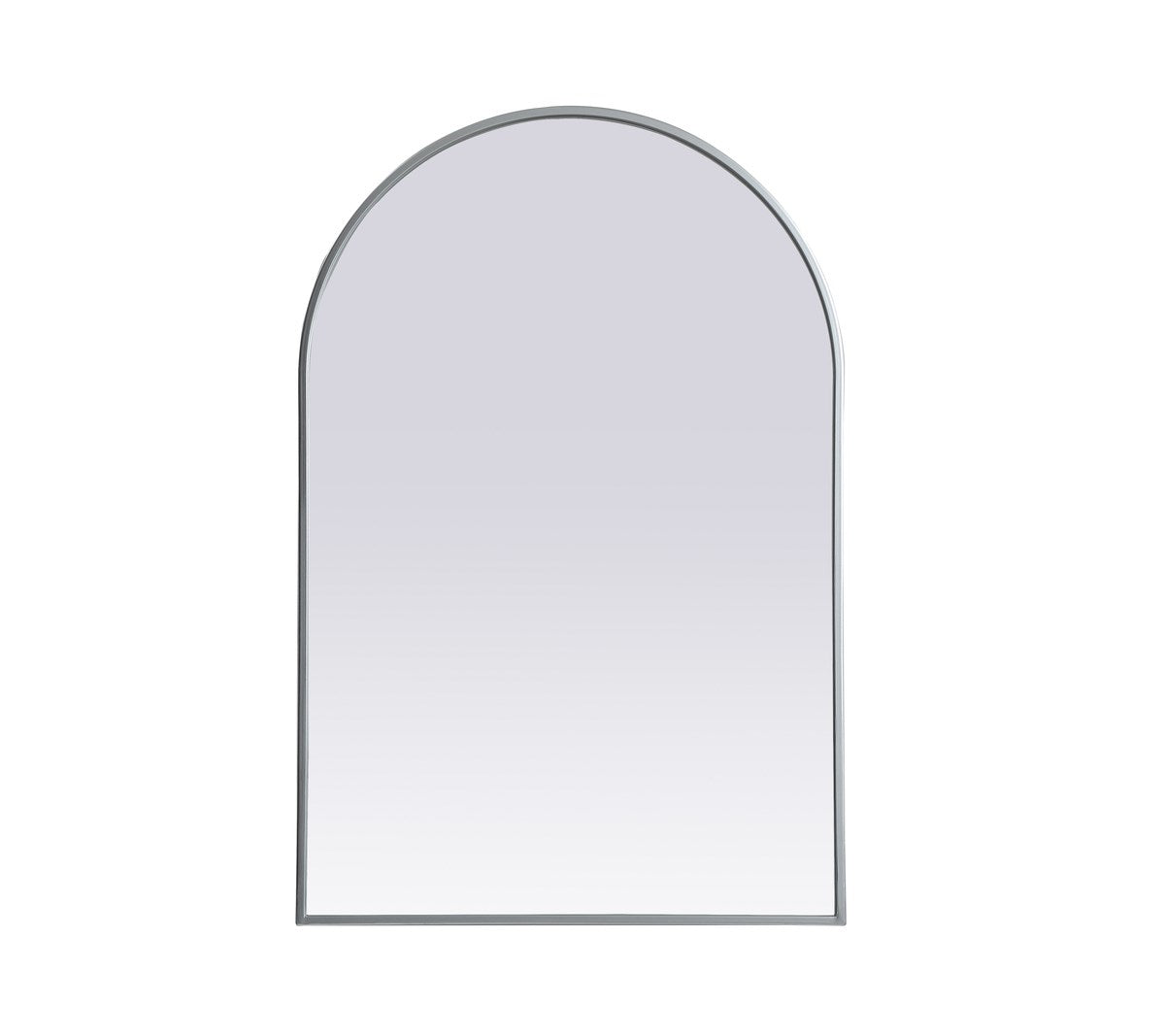 Metal Frame Arch Mirror 24X36 Inch In Silver by Elegant Decor