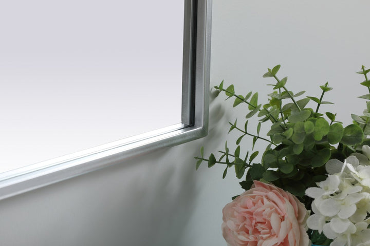 Metal Frame Arch Mirror 24X36 Inch In Silver