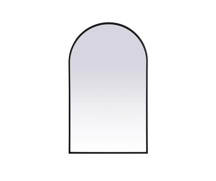 Metal Frame Arch Mirror 24X40 Inch In Black by Elegant Decor