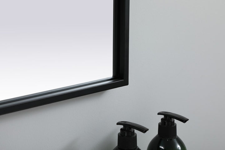 Metal Frame Arch Mirror 24X40 Inch In Black