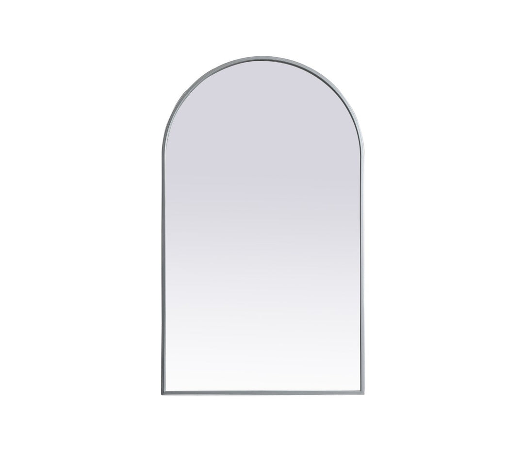 Metal Frame Arch Mirror 24X40 Inch In Silver by Elegant Decor