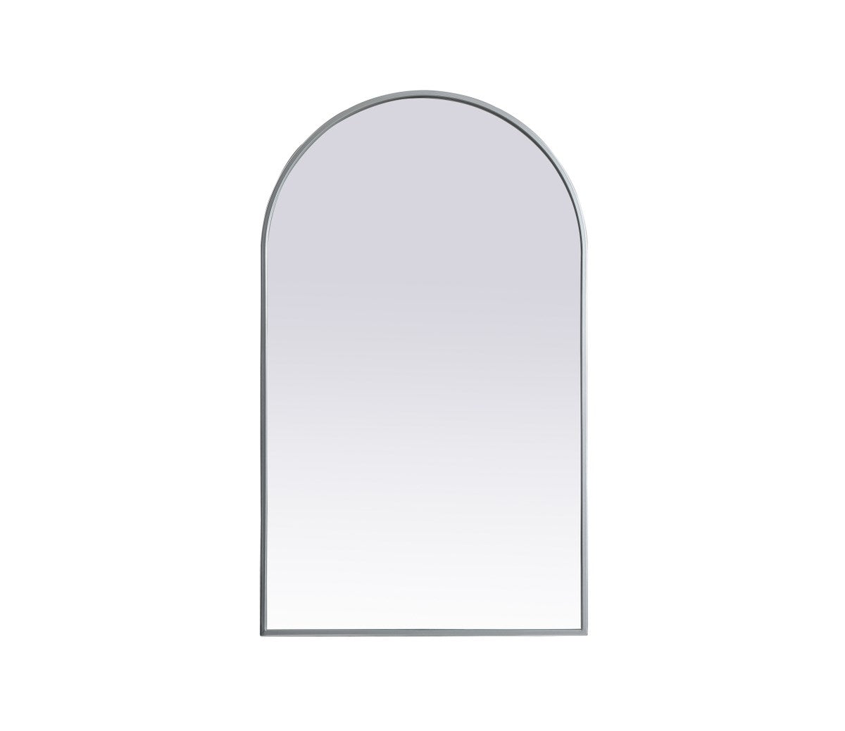 Metal Frame Arch Mirror 24X40 Inch In Silver by Elegant Decor