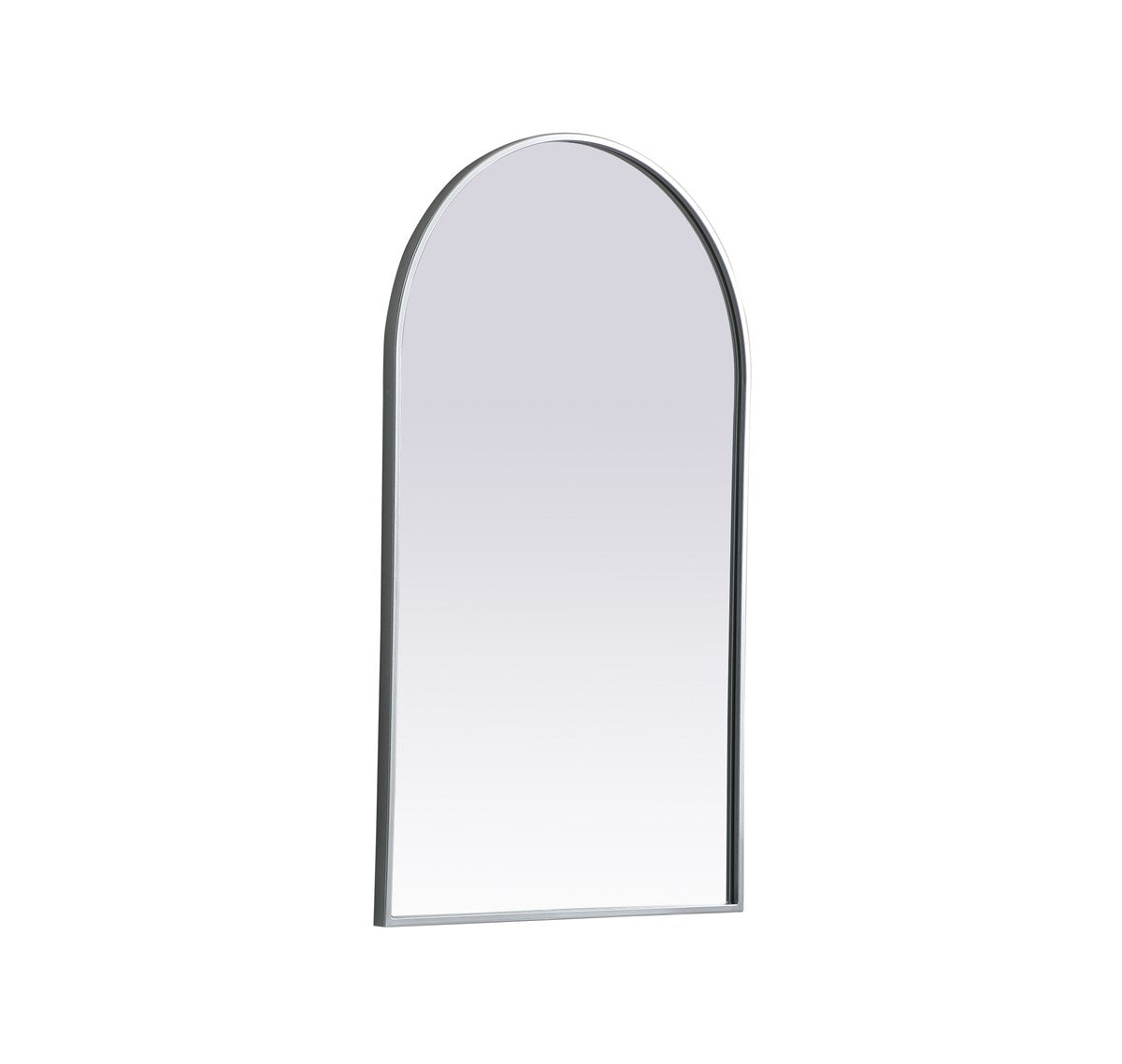 Metal Frame Arch Mirror 24X40 Inch In Silver