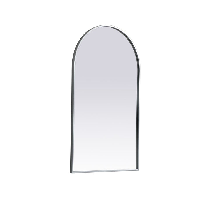 Metal Frame Arch Mirror 24X40 Inch In Silver