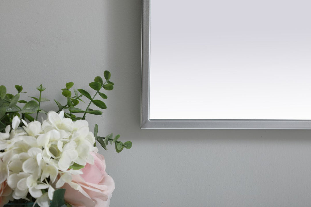 Metal Frame Arch Mirror 24X40 Inch In Silver