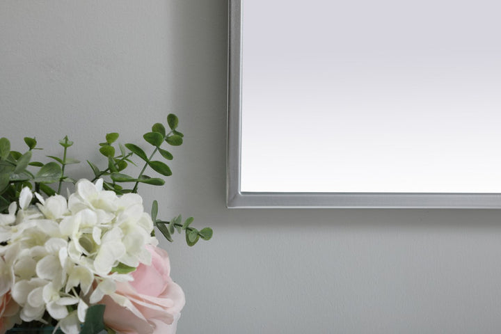 Metal Frame Arch Mirror 24X40 Inch In Silver