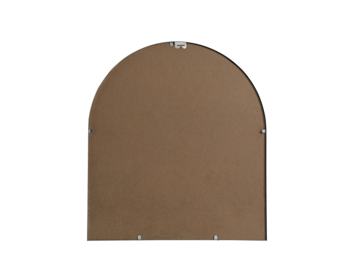 Metal Frame Arch Mirror 27X30 Inch In Silver