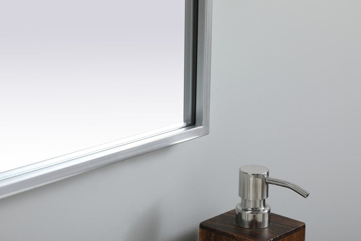 Metal Frame Arch Mirror 27X30 Inch In Silver