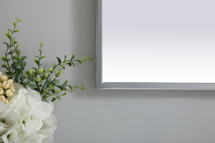 Metal Frame Arch Mirror 27X30 Inch In Silver
