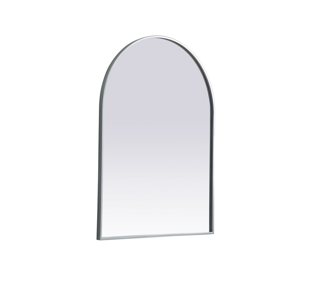 Metal Frame Arch Mirror 27X36 Inch In Silver
