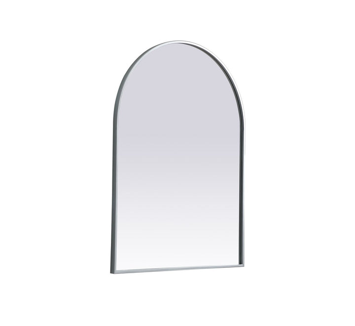 Metal Frame Arch Mirror 27X36 Inch In Silver