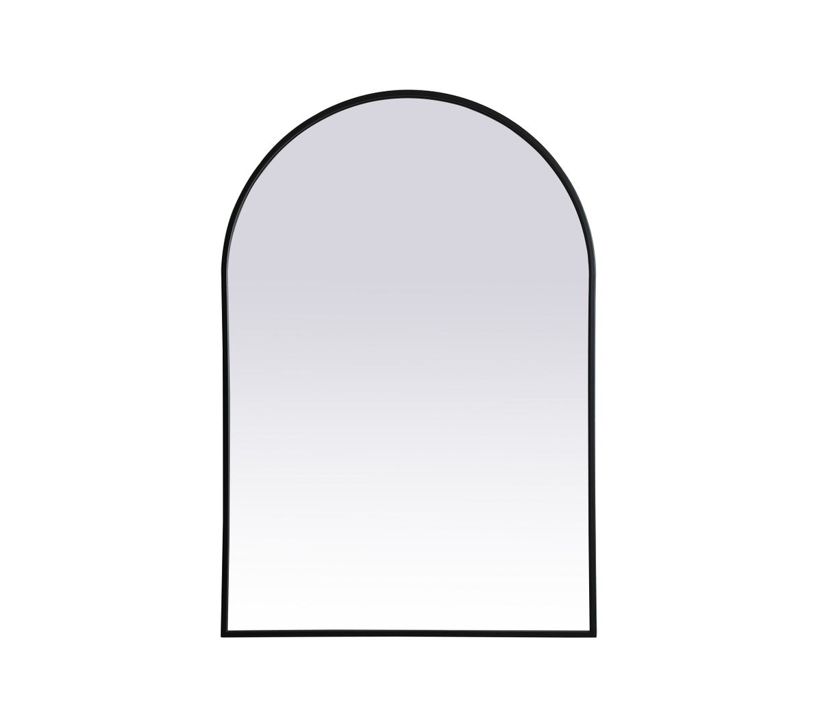 Metal Frame Arch Mirror 27X40 Inch In Black by Elegant Decor