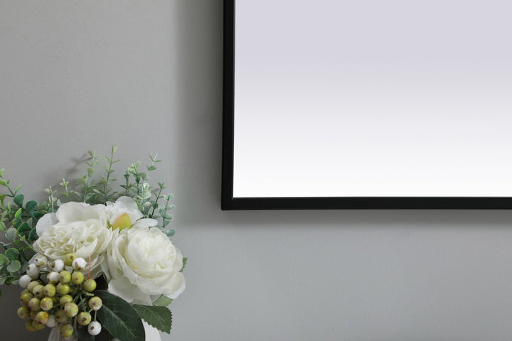 Metal Frame Arch Mirror 27X40 Inch In Black