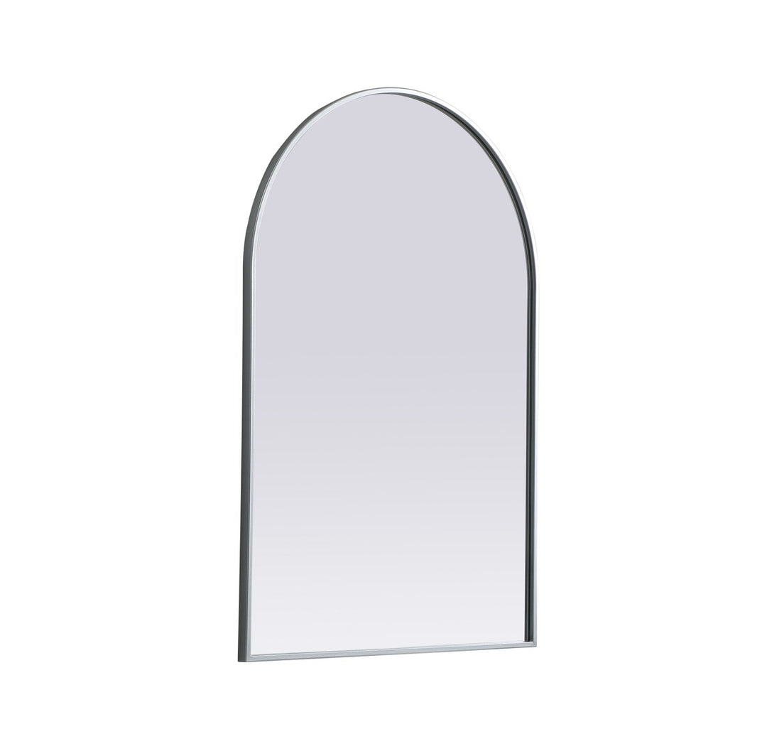 Metal Frame Arch Mirror 27X40 Inch In Silver