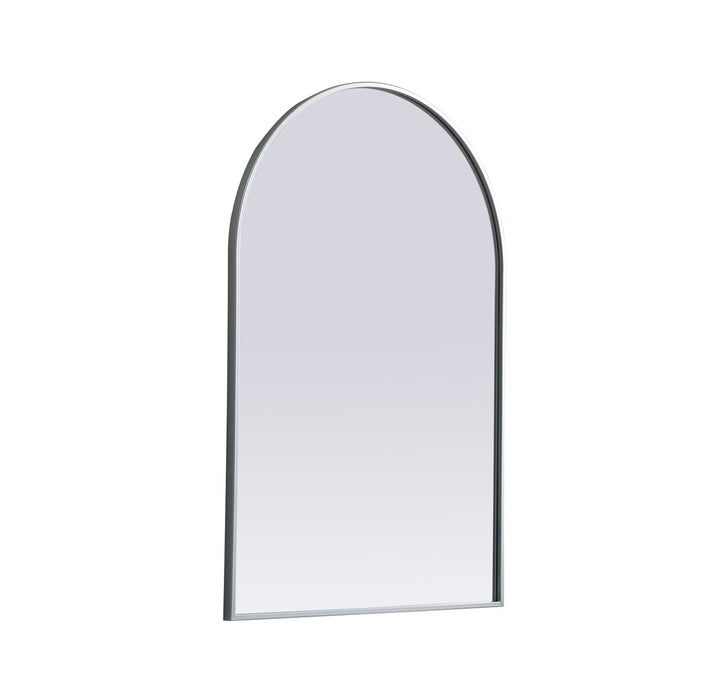 Metal Frame Arch Mirror 27X40 Inch In Silver