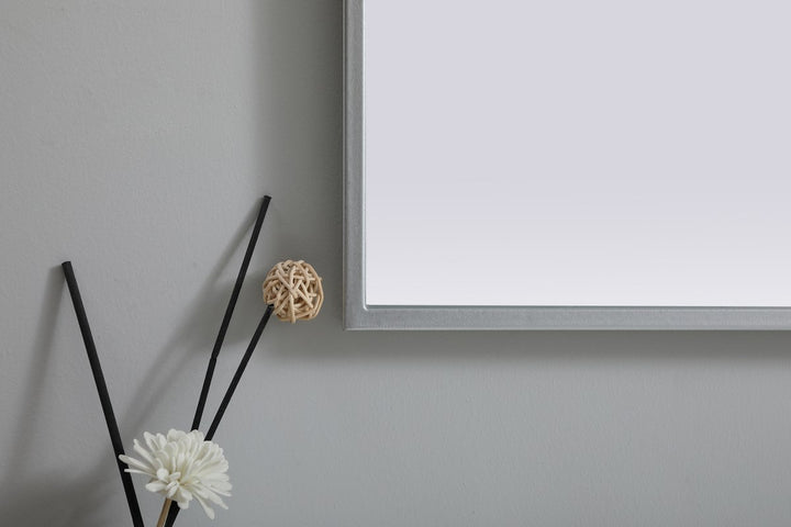 Metal Frame Arch Mirror 27X40 Inch In Silver