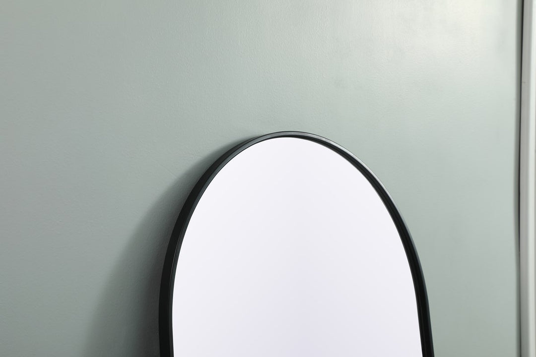 Metal Frame Arch Full Length Mirror 28X74 Inch In Black