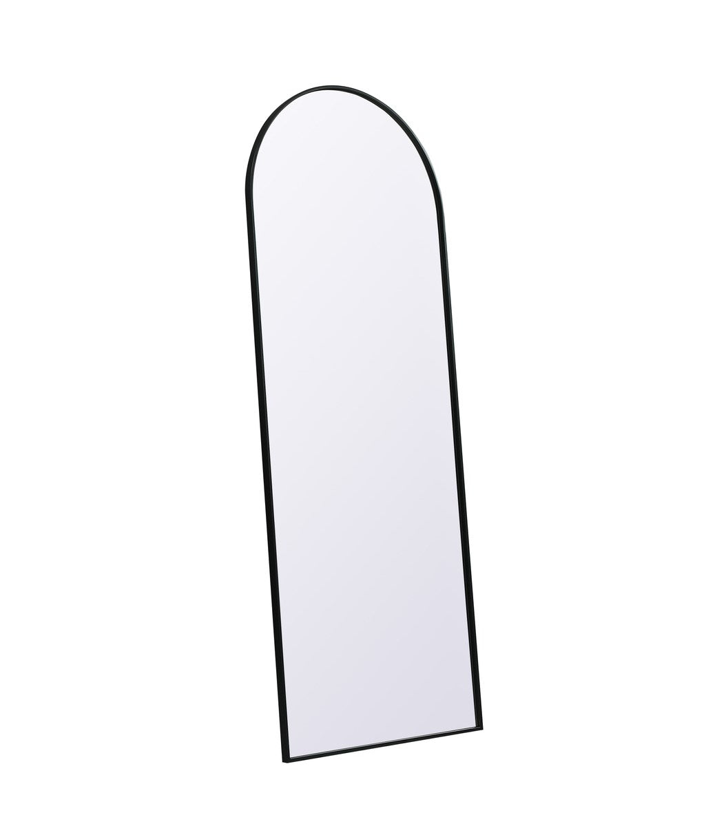 Metal Frame Arch Full Length Mirror 28X74 Inch In Black