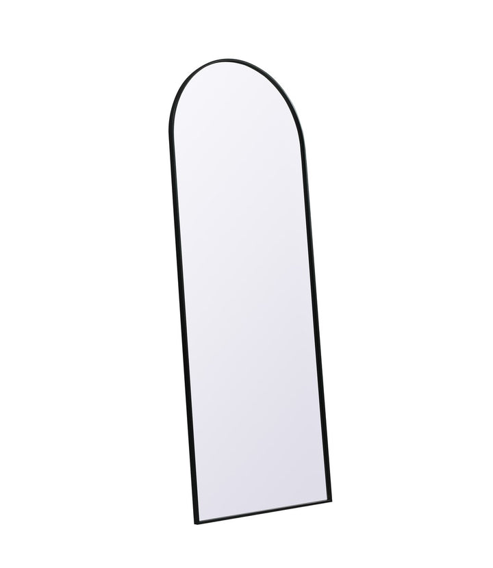 Metal Frame Arch Full Length Mirror 28X74 Inch In Black
