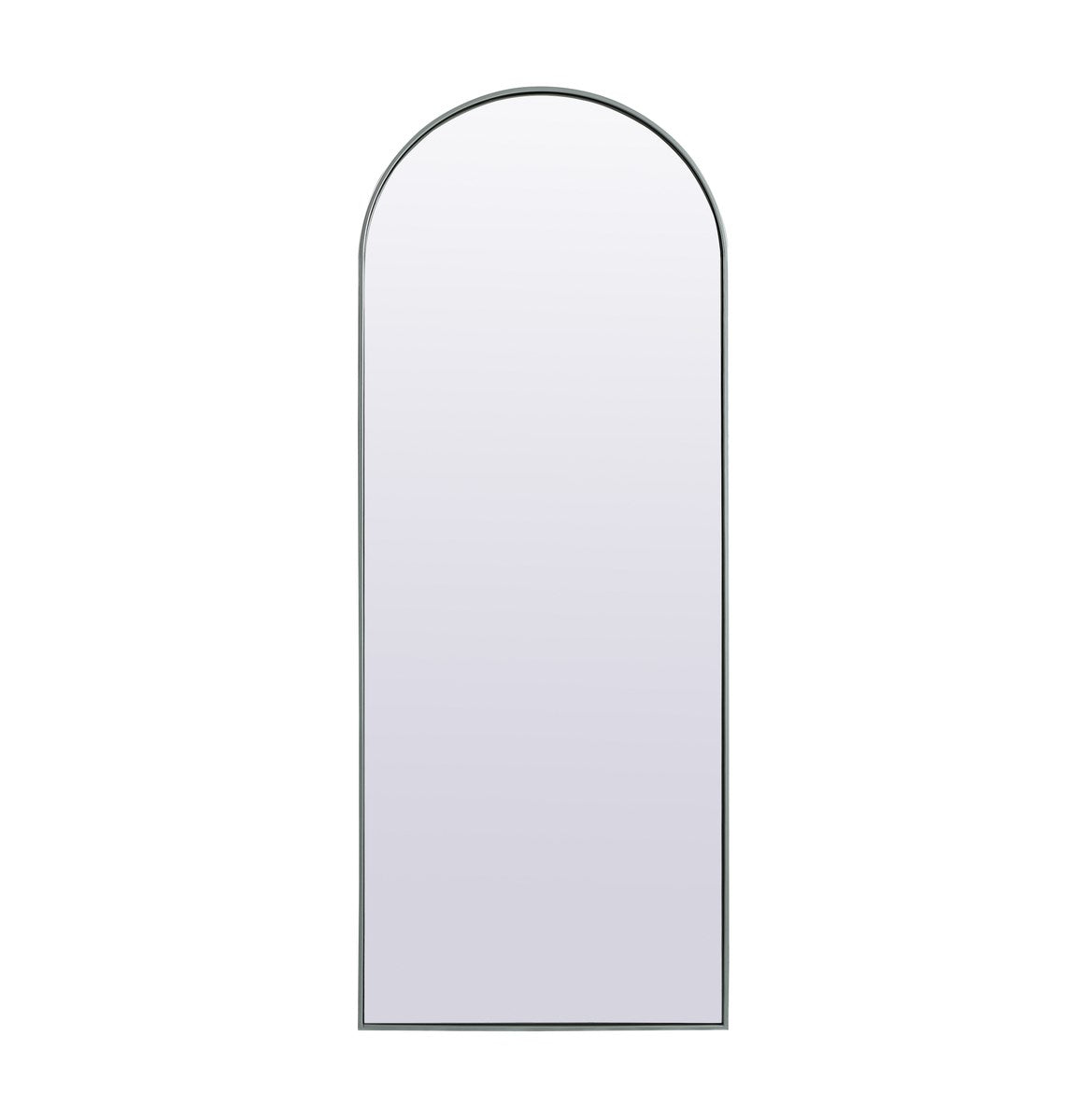 Metal Frame Arch Full Length Mirror 28X74 Inch In Silver by Elegant Decor