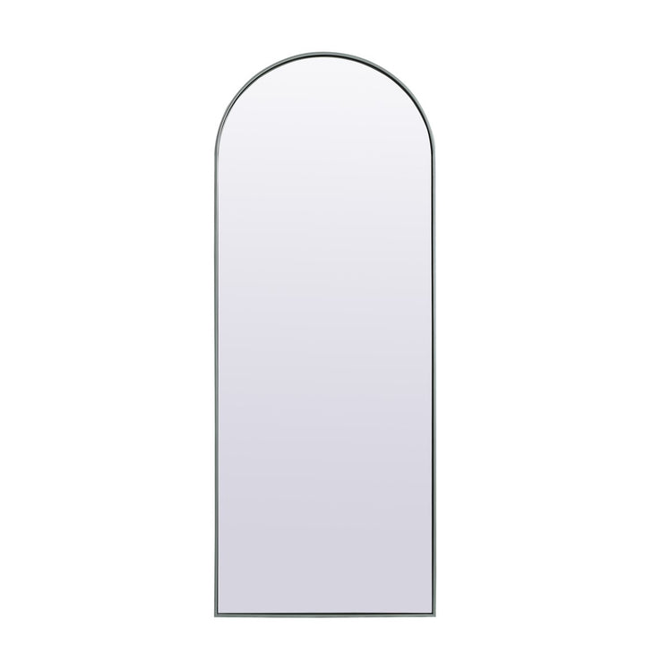 Metal Frame Arch Full Length Mirror 28X74 Inch In Silver by Elegant Decor