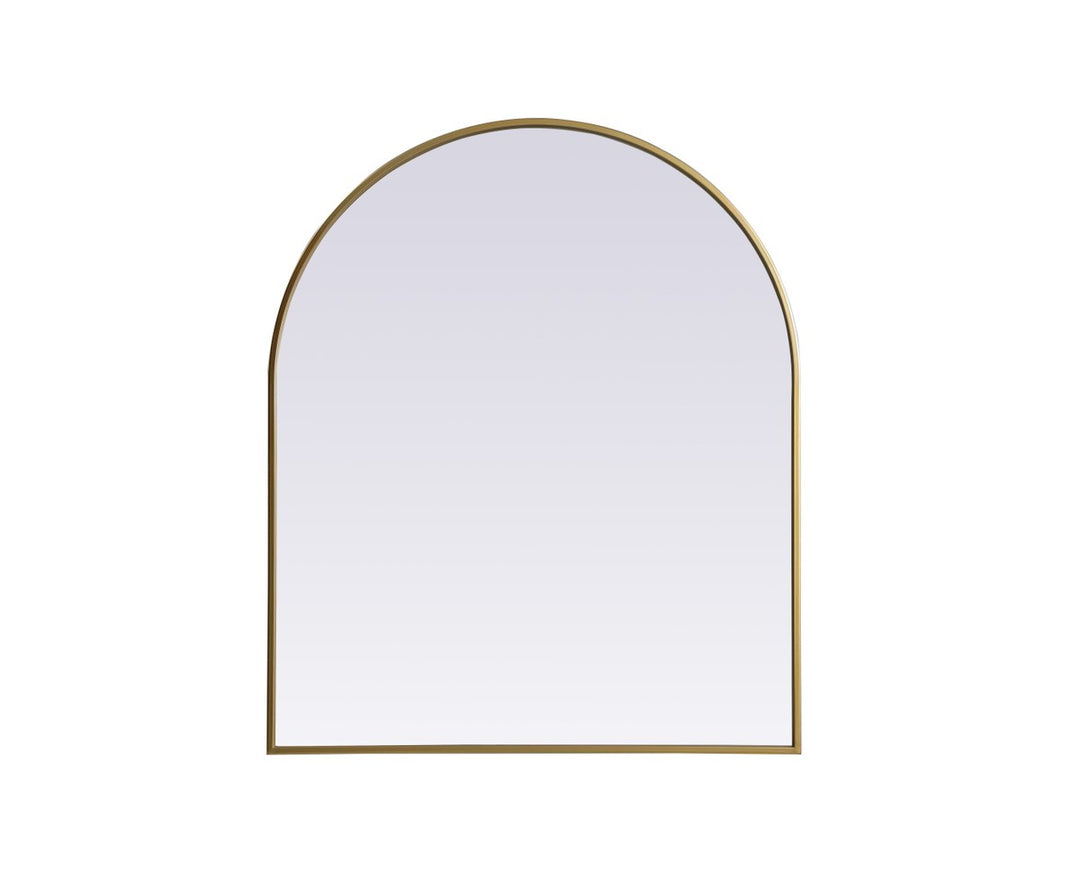Metal Frame Arch Mirror 30X36 Inch In Brass by Elegant Decor