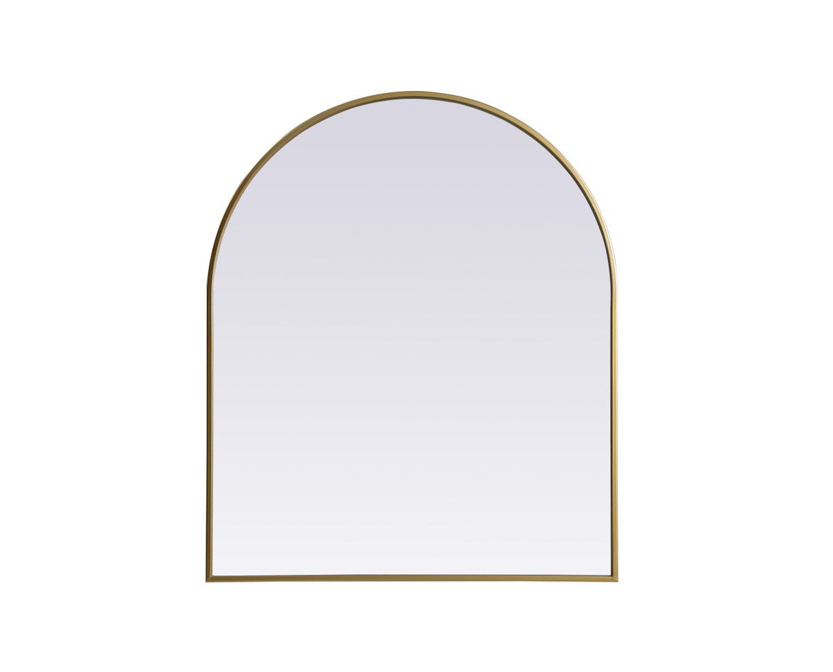 Metal Frame Arch Mirror 30X36 Inch In Brass by Elegant Decor