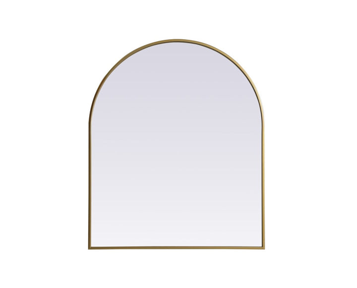 Metal Frame Arch Mirror 30X36 Inch In Brass by Elegant Decor