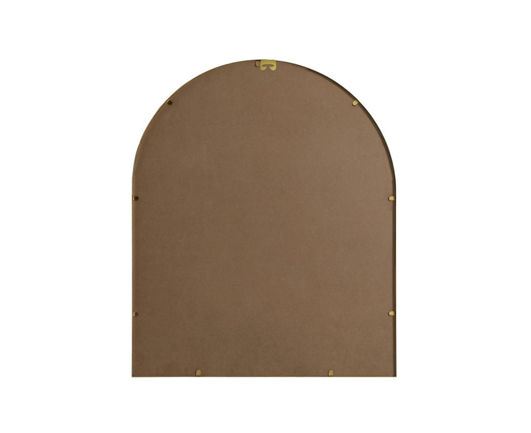 Metal Frame Arch Mirror 30X36 Inch In Brass