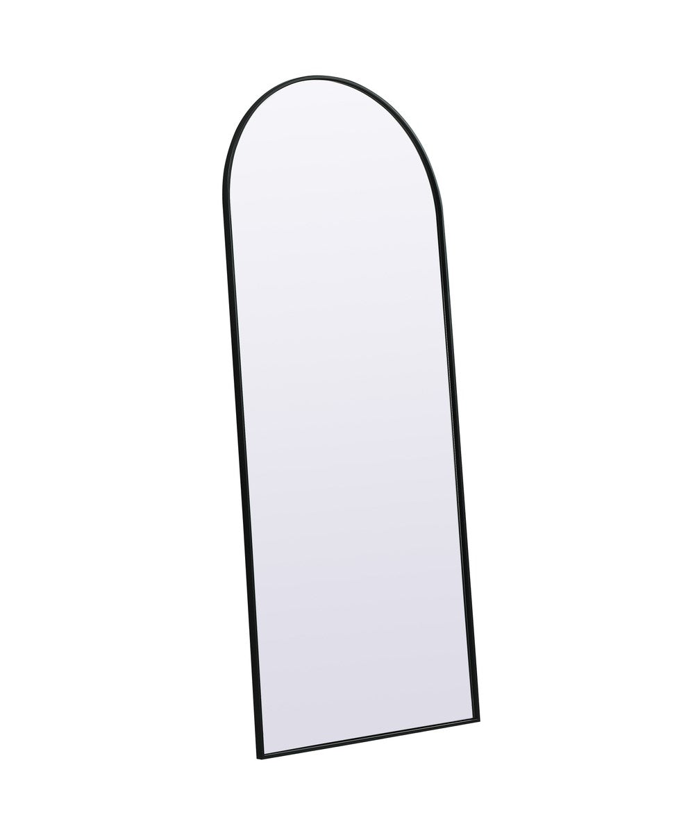 Metal Frame Arch Full Length Mirror 32X76 Inch In Black