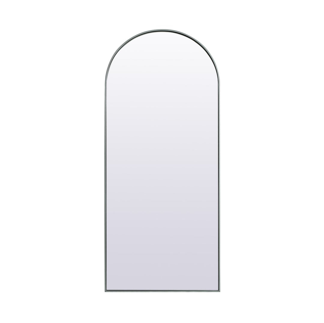 Metal Frame Arch Full Length Mirror 32X76 Inch In Silver by Elegant Decor