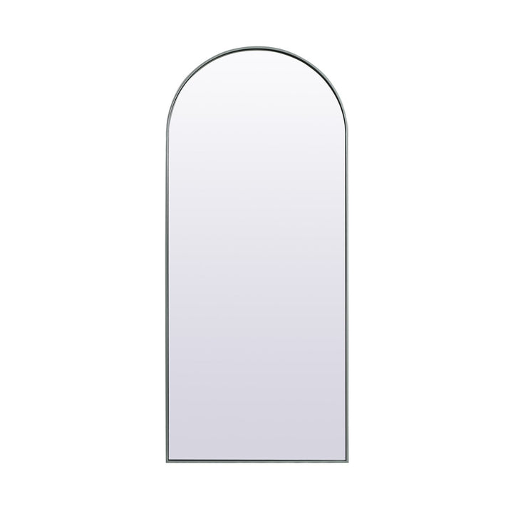 Metal Frame Arch Full Length Mirror 32X76 Inch In Silver by Elegant Decor