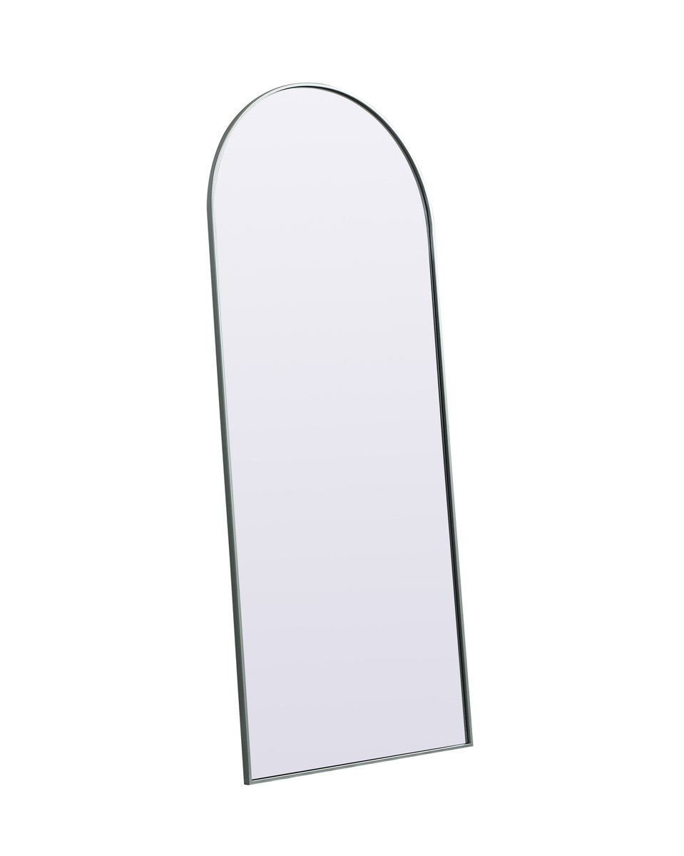 Metal Frame Arch Full Length Mirror 32X76 Inch In Silver