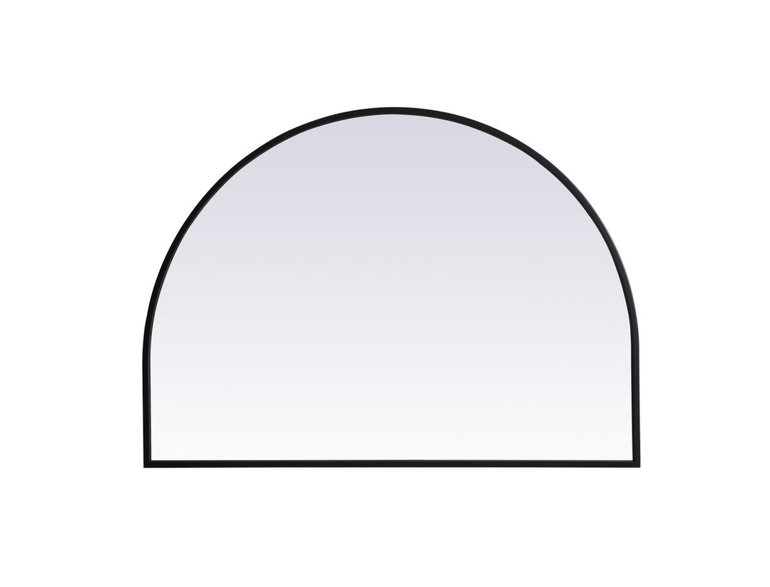 Metal Frame Arch Mirror 33X24 Inch In Black by Elegant Decor