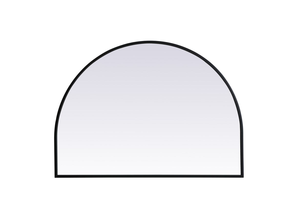 Metal Frame Arch Mirror 33X24 Inch In Black by Elegant Decor