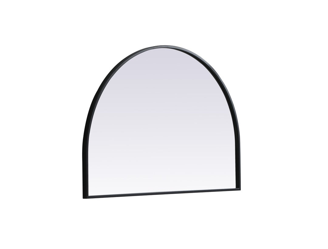 Metal Frame Arch Mirror 33X24 Inch In Black