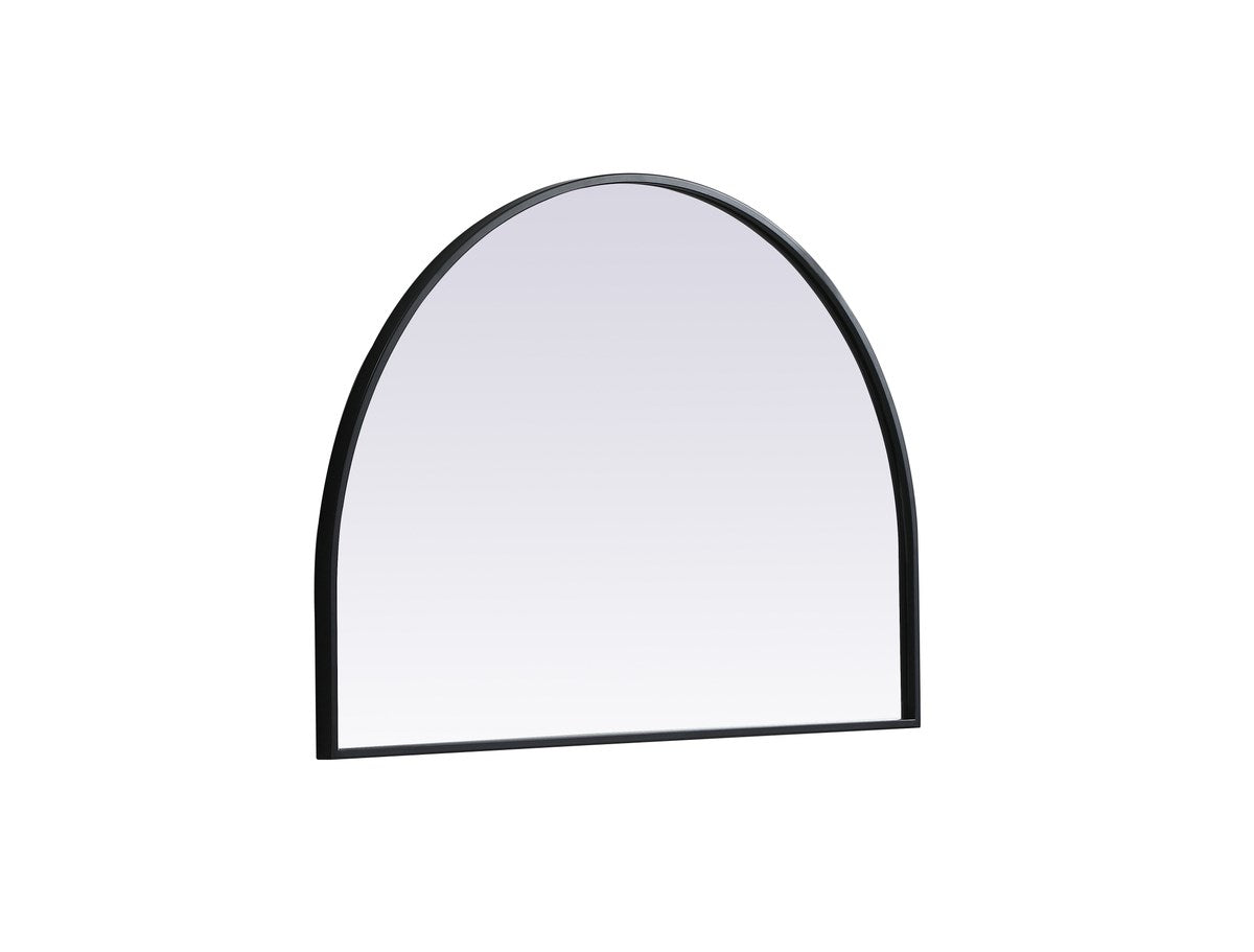 Metal Frame Arch Mirror 33X24 Inch In Black