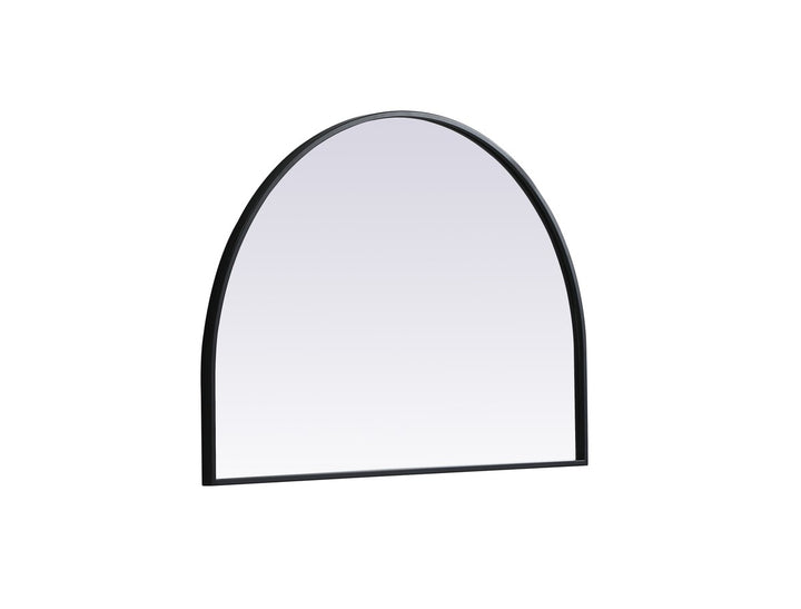 Metal Frame Arch Mirror 33X24 Inch In Black