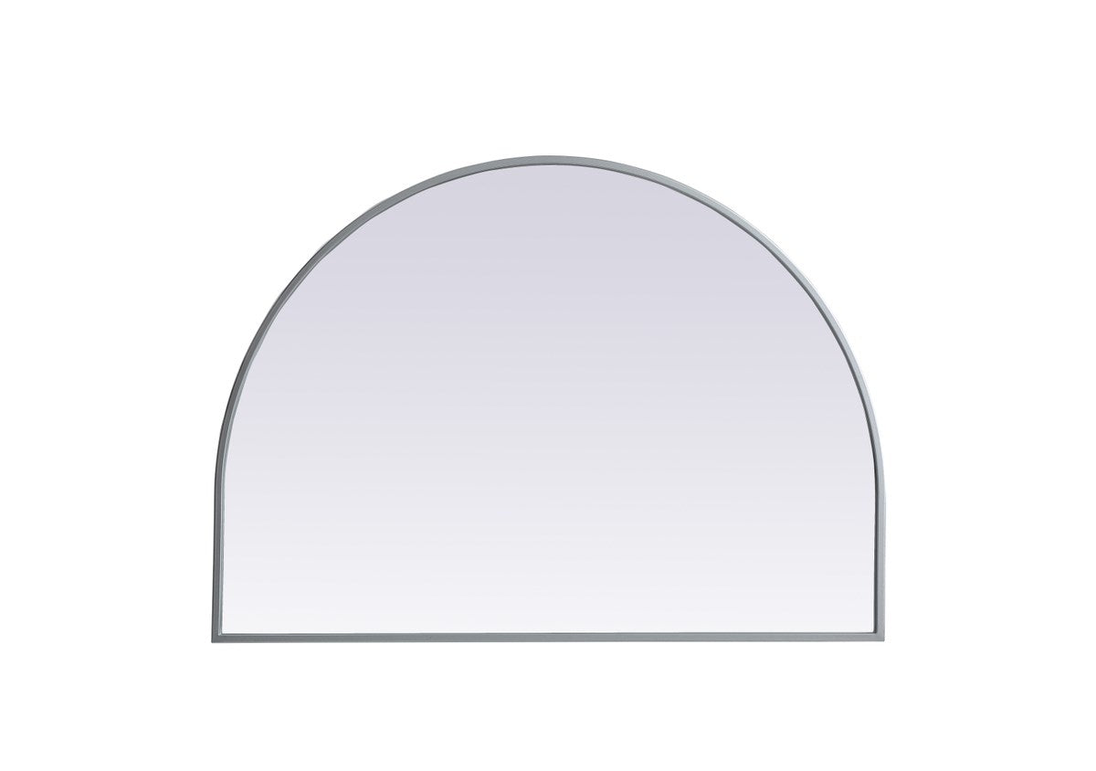 Metal Frame Arch Mirror 33X24 Inch In Silver by Elegant Decor