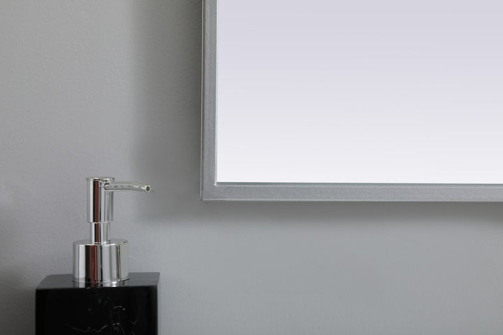 Metal Frame Arch Mirror 33X24 Inch In Silver