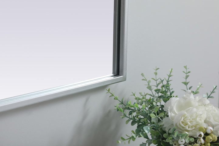 Metal Frame Arch Mirror 33X24 Inch In Silver