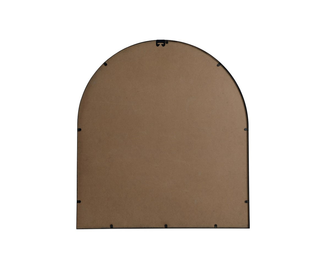 Metal Frame Arch Mirror 33X36 Inch In Black