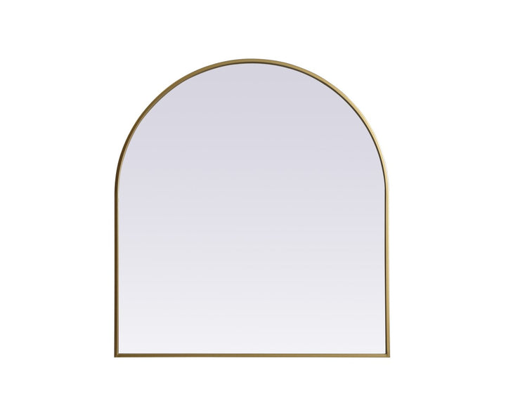Metal Frame Arch Mirror 33X36 Inch In Brass by Elegant Decor