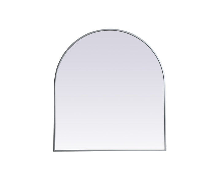 Metal Frame Arch Mirror 33X36 Inch In Silver by Elegant Decor