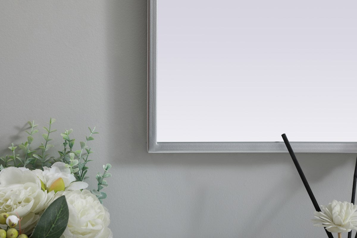 Metal Frame Arch Mirror 33X36 Inch In Silver