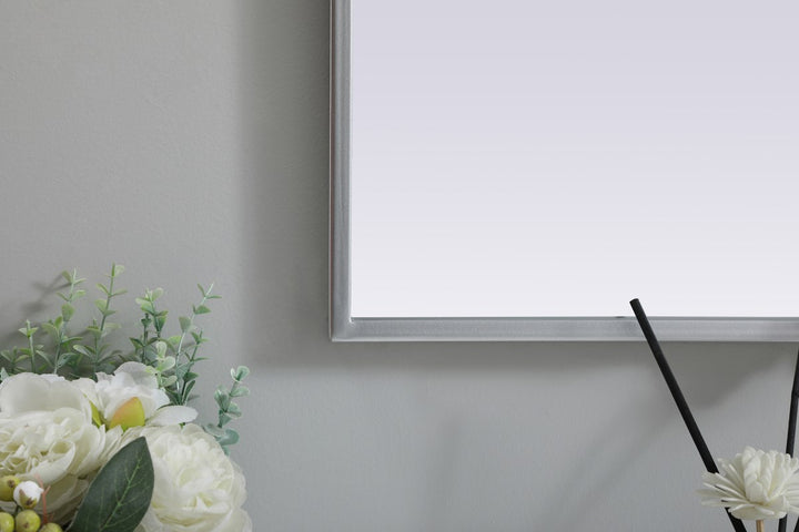 Metal Frame Arch Mirror 33X36 Inch In Silver