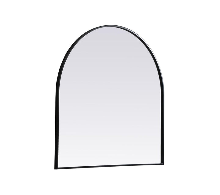 Metal Frame Arch Mirror 36X36 Inch In Black