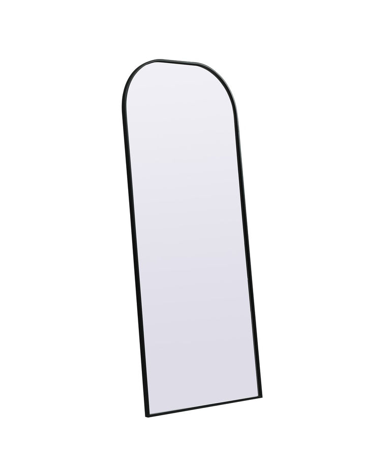 Metal Frame Arch Full Length Mirror 28X66 Inch In Black