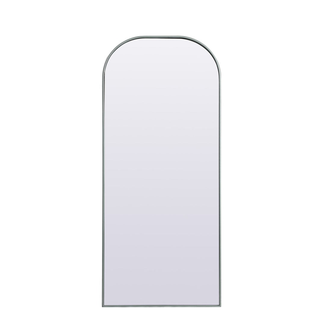 Metal Frame Arch Full Length Mirror 28X66 Inch In Silver by Elegant Decor