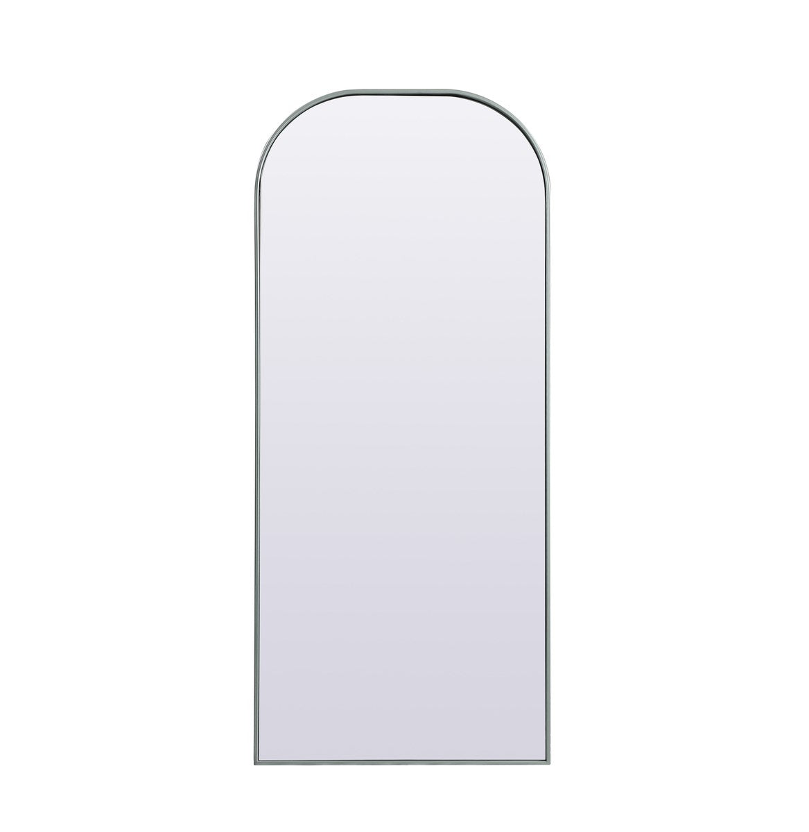 Metal Frame Arch Full Length Mirror 28X66 Inch In Silver by Elegant Decor